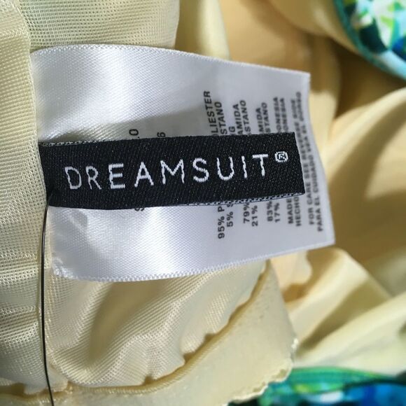 DREAMSUIT BY MIRACLE BRANDS TIERED TROPICAL SLIMMING CONTROL TANKINI TOP 10 NWT - Picture 7 of 13